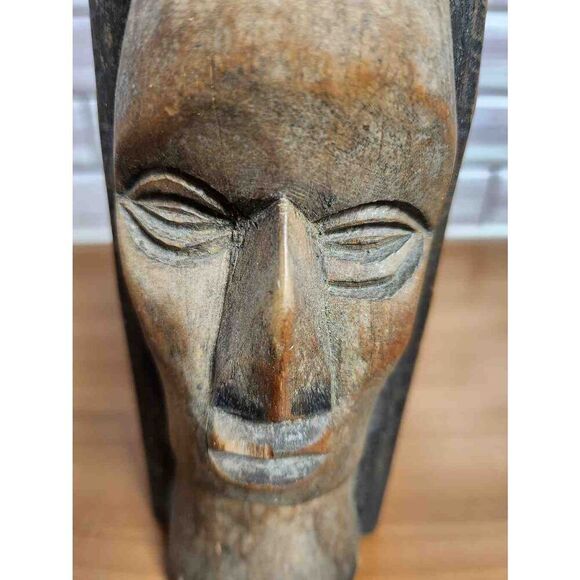 Woman Jamaican Hand Carved Statue Sculpture #A65 - Picture 7 of 8